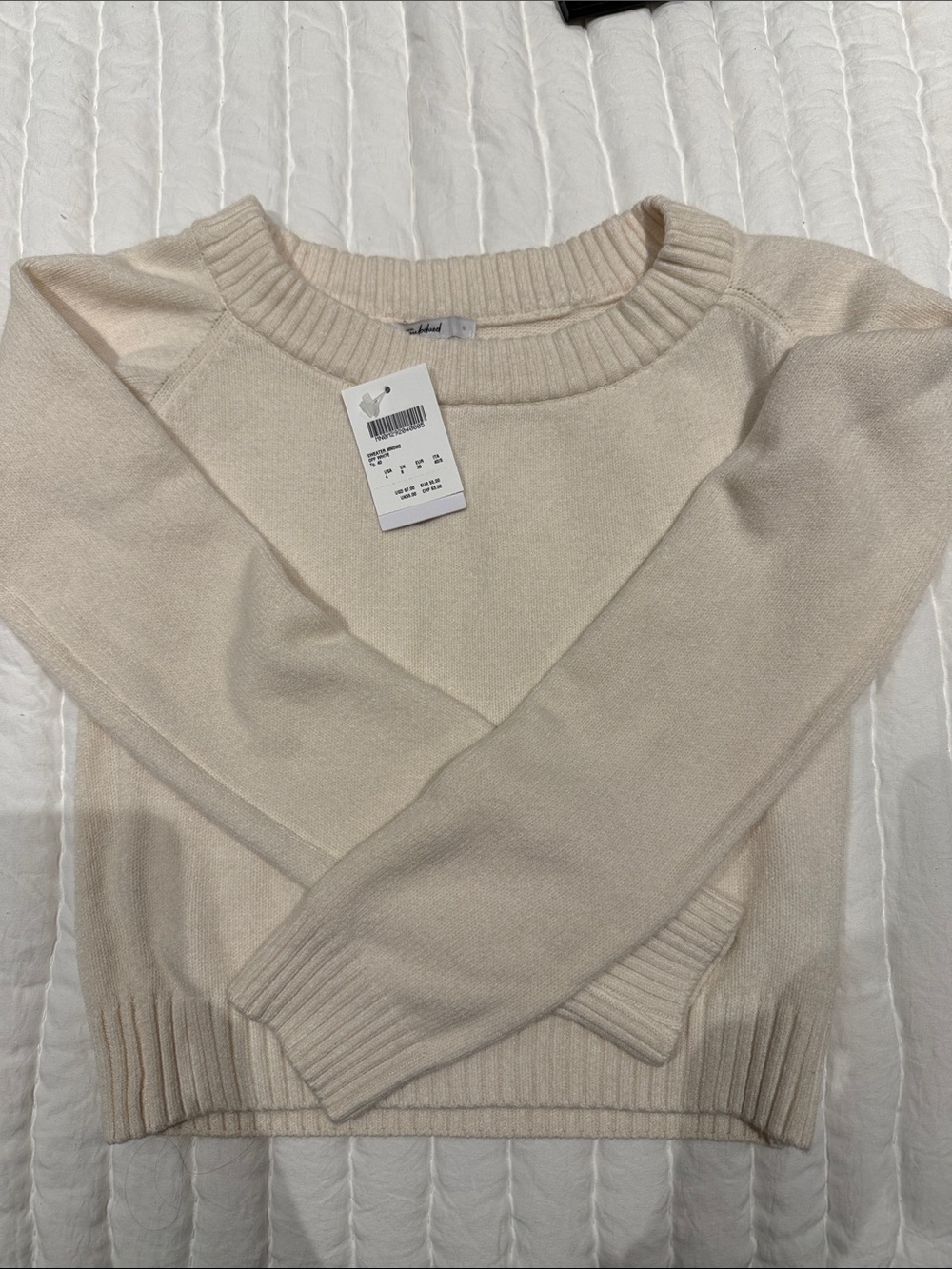 Everyday Crewneck Sweater in Light Ivory NWT